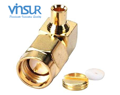 1151203C -- RF CONNECTOR - 50OHMS,SMA MALE,RIGHT ANGLE,SOLDER TYPE,RG405 CABLE